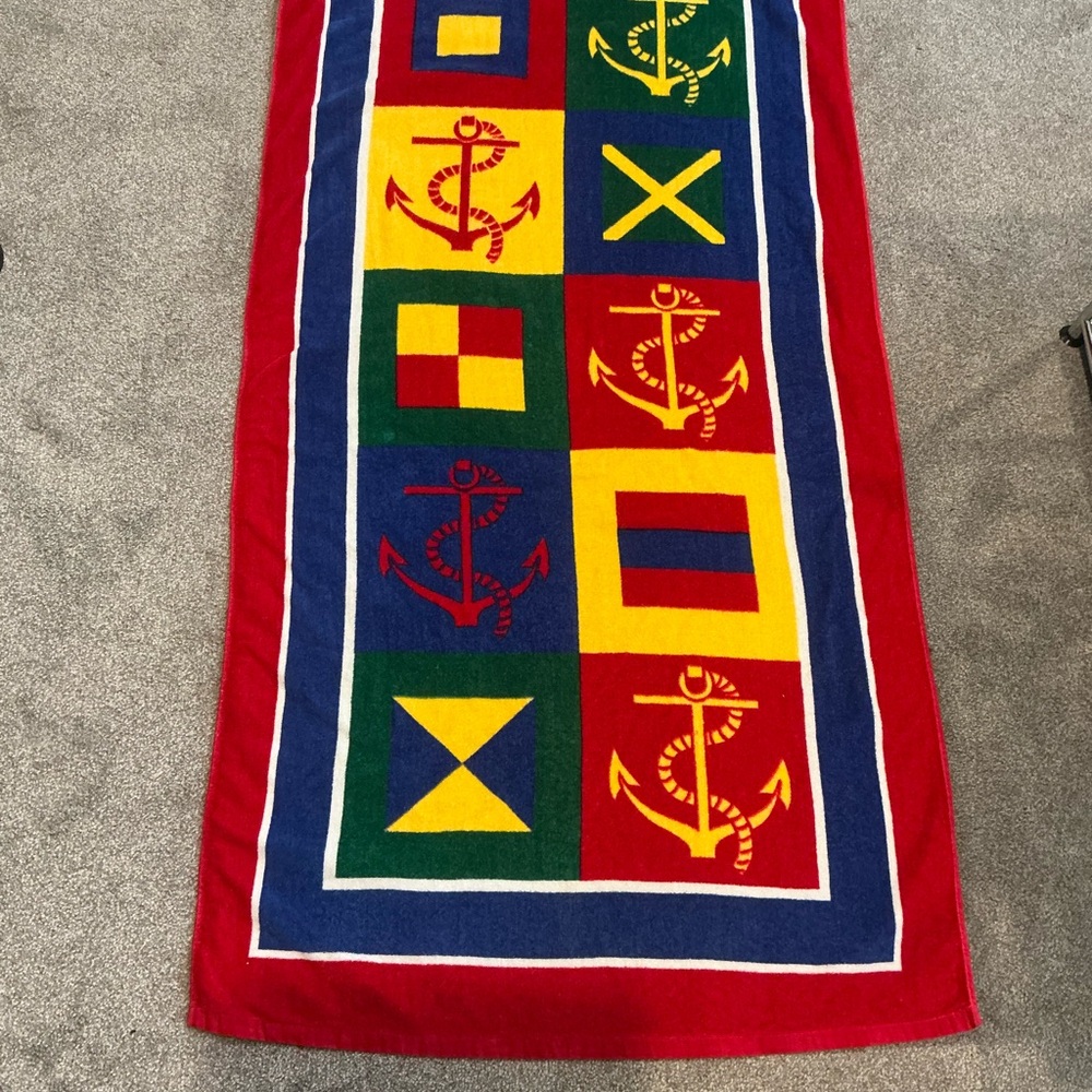 Vintage‎ Jcpenney nautical-themed beach towel